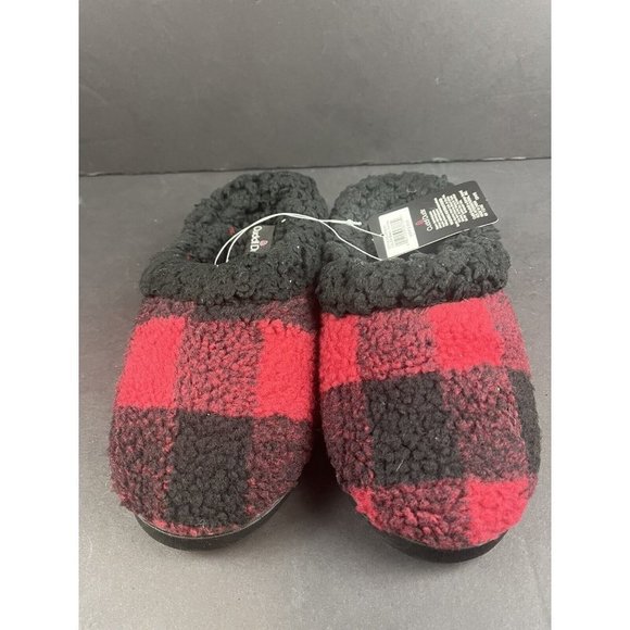 Cuddl Duds Slipper Red Plaid Comfort Foam Womens Size Small (5-6)‎ NWT - Picture 2 of 9